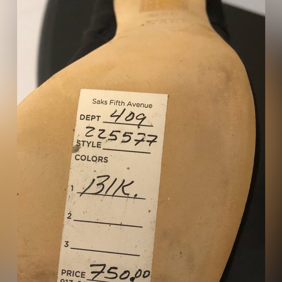 Gucci Black Suede Leather Logo Heeled Ankle Bootie Size-(IT)-36.5/(US)-6 - Picture 12 of 13